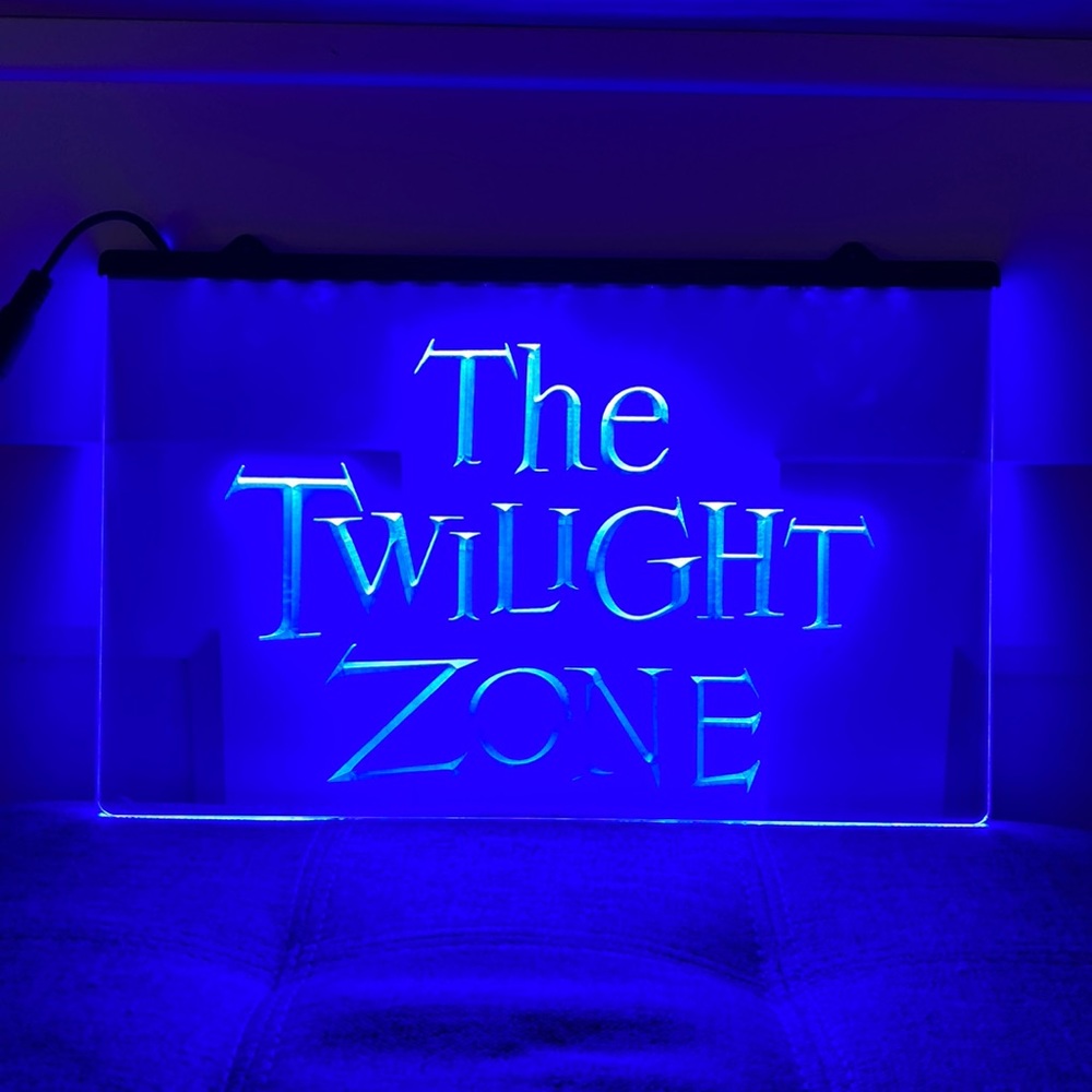 Twilight Zone Lucite Neon Sign